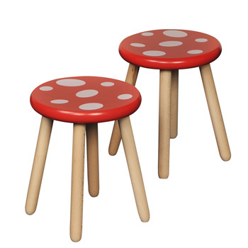 Solid Beech Toad Stools 